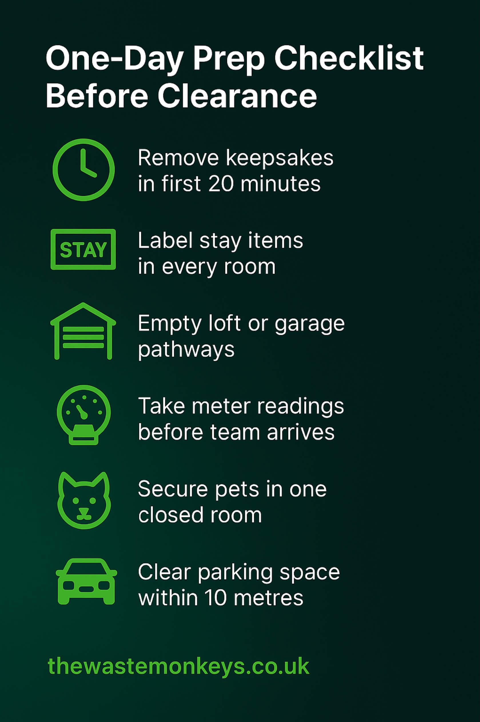 How to prepare for house clearance