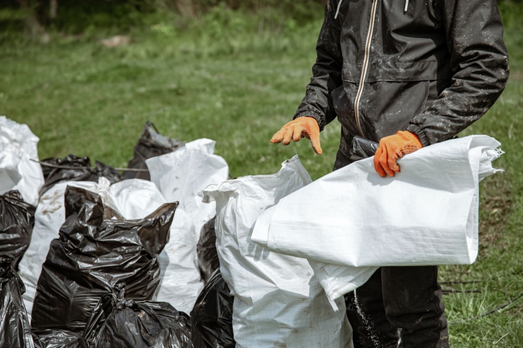 sorting waste