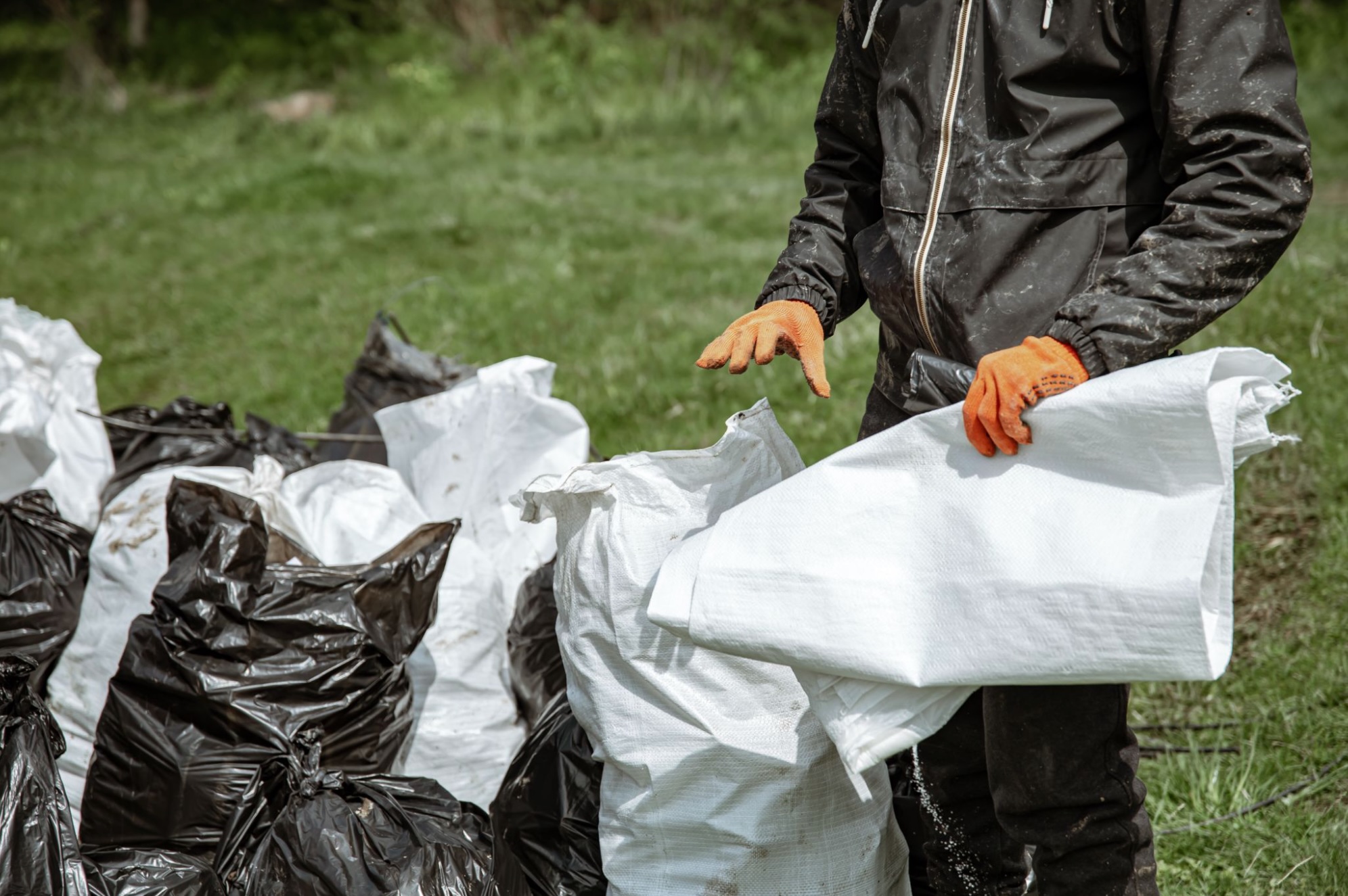 sorting waste